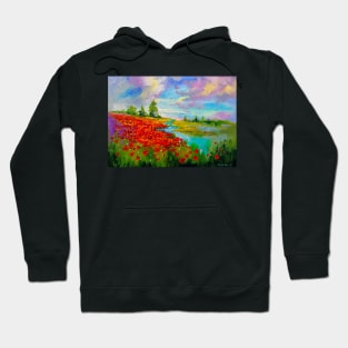 Flowers by the lake Hoodie